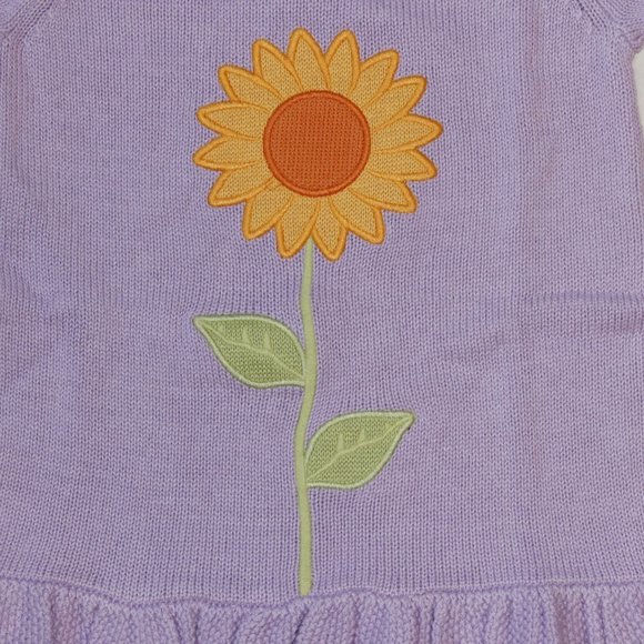 NWT Gymboree 12-18M sweater dress tights set Sunflower Smiles - Picture 3 of 8